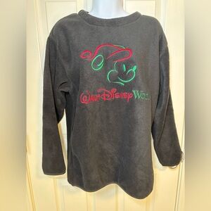 Disney World Mickey Mouse Christmas fleece in black-size small NWT
